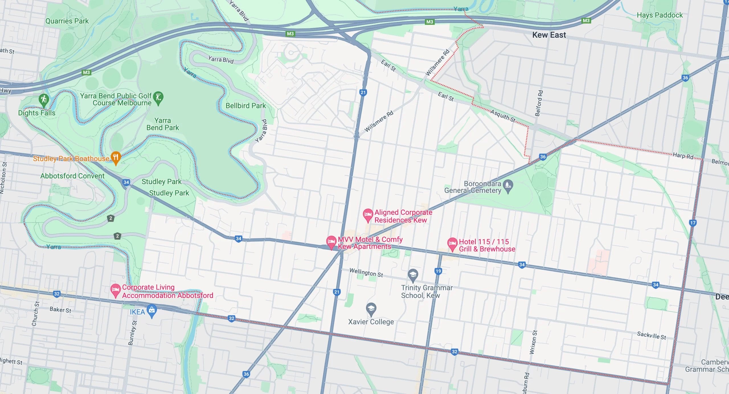 Kew map area