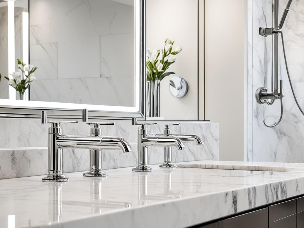 Plumbing renovation in a bathroom